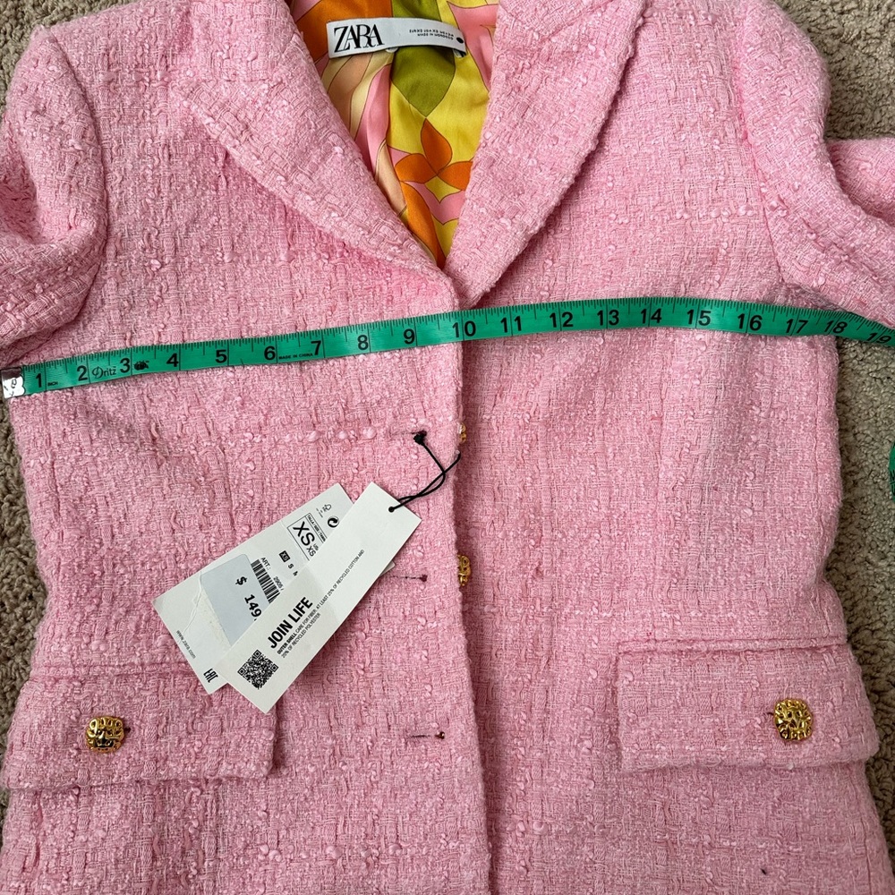 Tweed Pink blazer Zara - Picture 9 of 9
